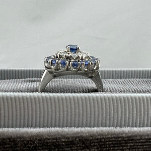 Sapphire and Diamond Cocktail Ring