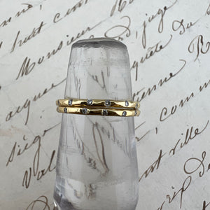 Gold and Diamond Stacking Rings