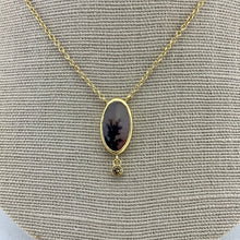 Load image into Gallery viewer, 18k Oval Dendritic Agate Necklace
