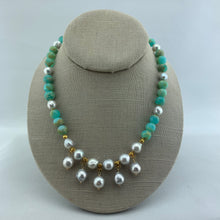 Load image into Gallery viewer, Andean Opal and Baroque South Sea Pearl Necklace
