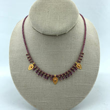 Load image into Gallery viewer, Garnet, Gold and Diamond Necklace
