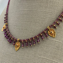 Load image into Gallery viewer, Garnet, Gold and Diamond Necklace
