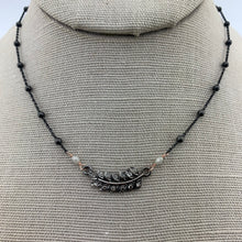 Load image into Gallery viewer, Oxidized Sterling Silver and Diamond Necklace
