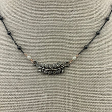 Load image into Gallery viewer, Oxidized Sterling Silver and Diamond Necklace
