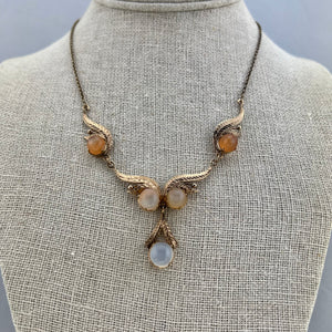 Moonstone and Rose Gold Necklace