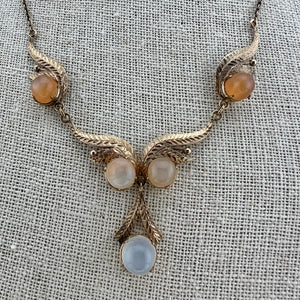Moonstone and Rose Gold Necklace