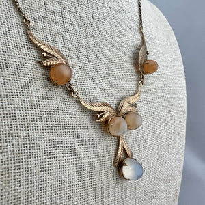 Moonstone and Rose Gold Necklace