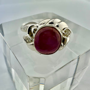 Star Ruby, Diamond and Gold Ring