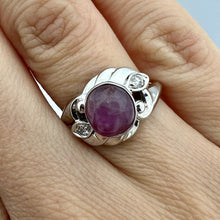 Load image into Gallery viewer, Star Ruby, Diamond and Gold Ring
