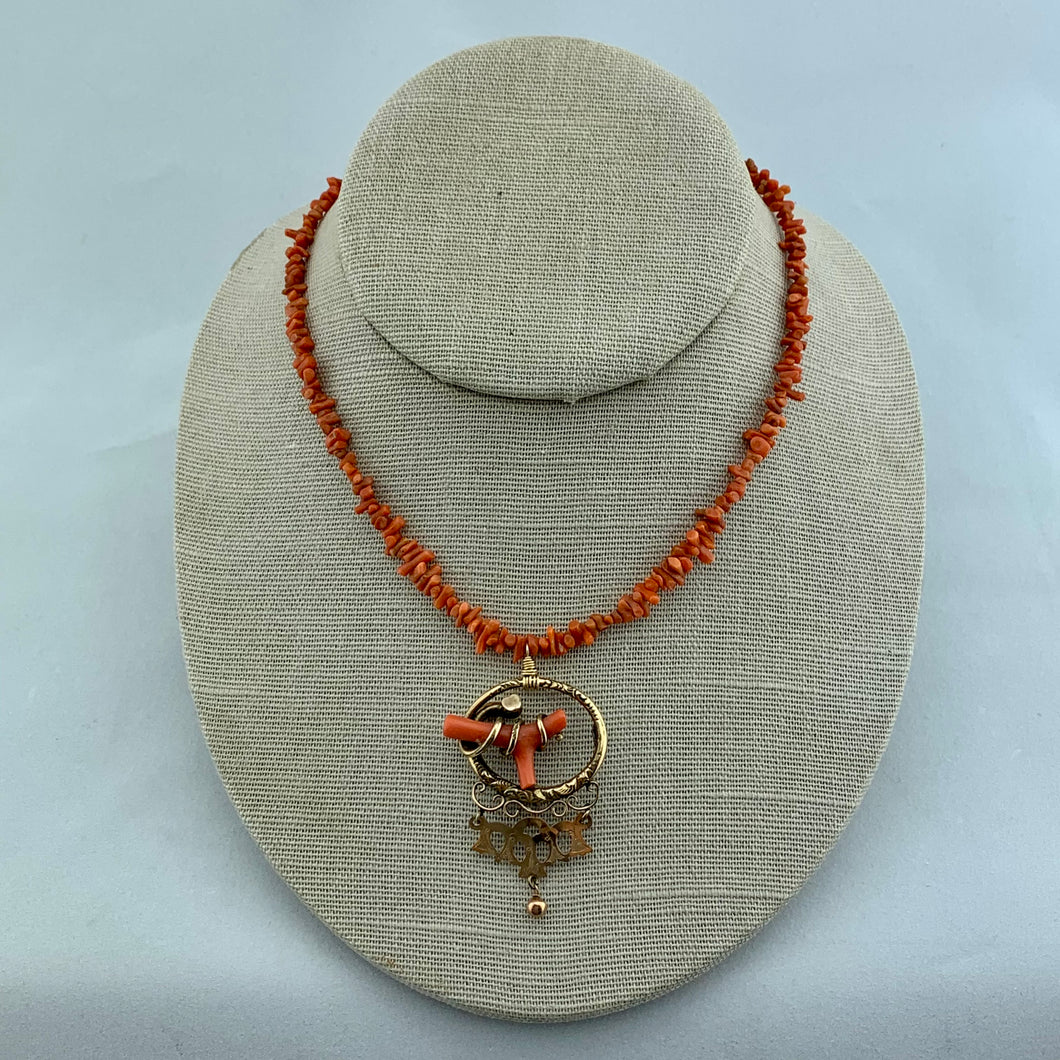 ReImagined Vintage Coral Necklace