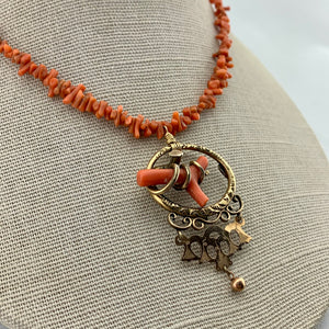 ReImagined Vintage Coral Necklace