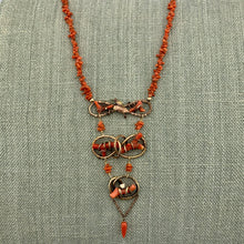 Load image into Gallery viewer, Triple Tier Antique Branch Coral Necklace
