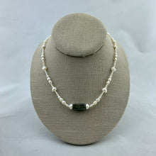 Load image into Gallery viewer, Pearl Strand Necklace with Precious Gemstone
