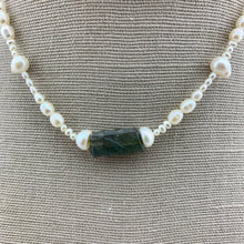 Load image into Gallery viewer, Pearl Strand Necklace with Precious Gemstone

