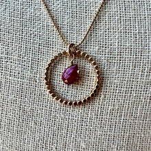 Load image into Gallery viewer, July Birthstone Ruby Necklace
