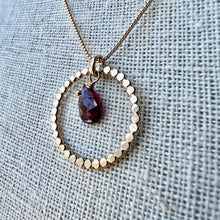 Load image into Gallery viewer, January Birthstone Garnet Necklace

