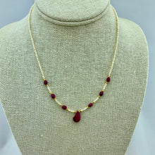 Load image into Gallery viewer, Ruby, Seed Pearl and Gold Necklace
