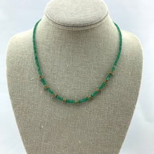 Load image into Gallery viewer, Emerald and Rose Cut Diamond Necklace
