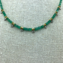 Load image into Gallery viewer, Emerald and Rose Cut Diamond Necklace
