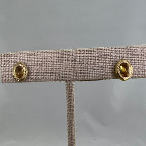 Yellow Sapphire Studs