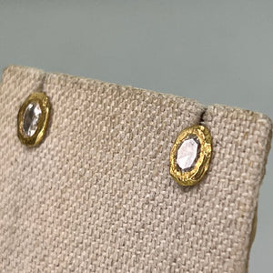 Diamond and Gold Stud Earrings