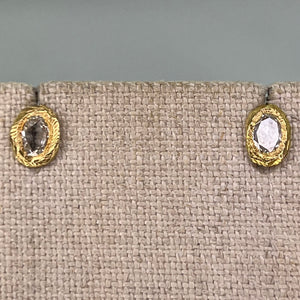 Diamond and Gold Stud Earrings