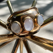 Load image into Gallery viewer, 3 Star Sapphire Gold Ring
