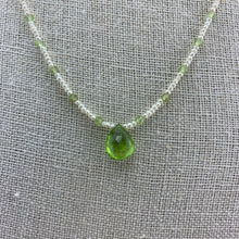 Load image into Gallery viewer, Peridot and Seed Pearl Necklace
