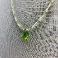 Load image into Gallery viewer, Peridot and Seed Pearl Necklace
