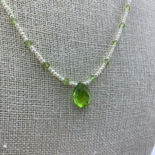 Load image into Gallery viewer, Peridot and Seed Pearl Necklace
