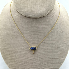 Load image into Gallery viewer, Faceted Labradorite and Diamond Necklace
