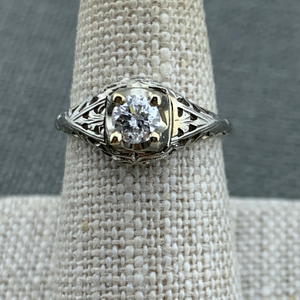 Vintage Diamond Solitaire Ring